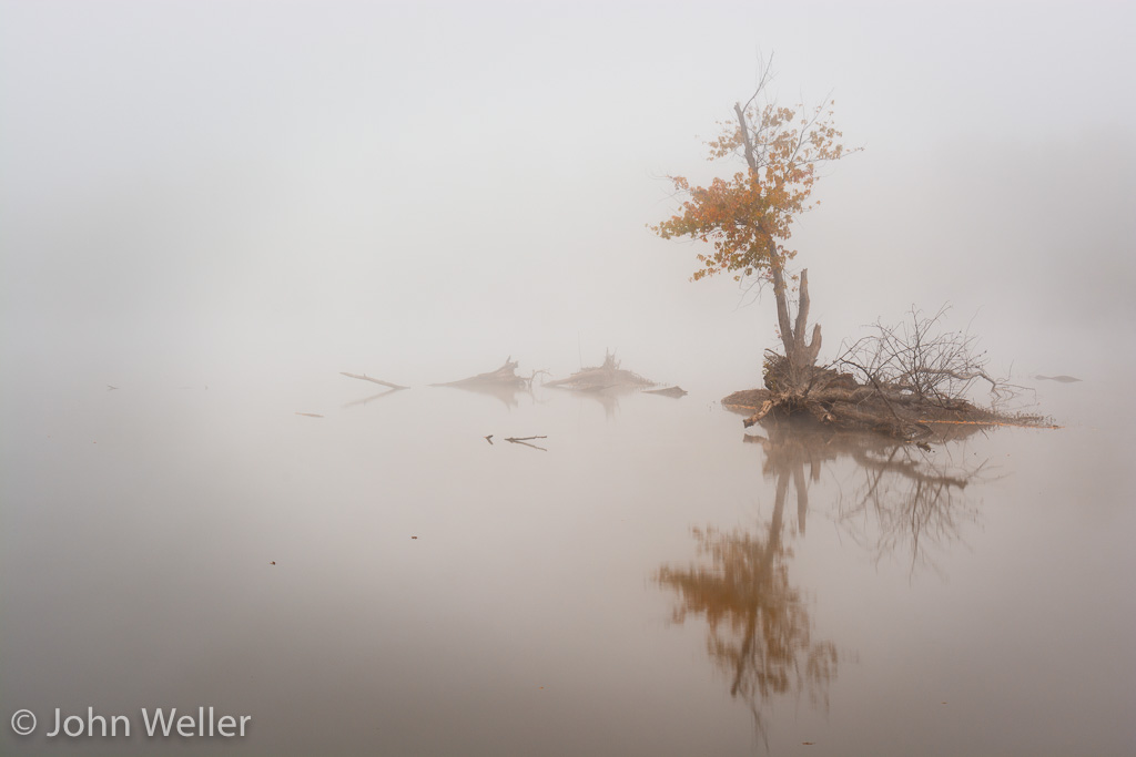A foggy morning at the Oxbow  Wetlands in southeastern Indiana.